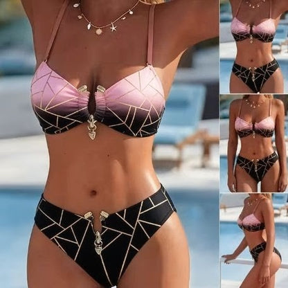 Bikini, due pezzi con stampa